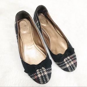 🌹J Crew Tweed Plaid Flats